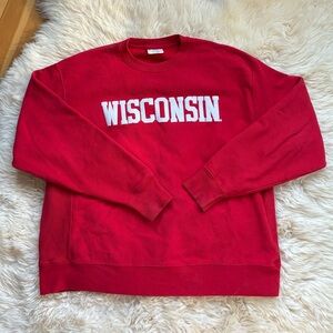 Heavyweight Champion Reverse Weave Wisconsin Crewneck